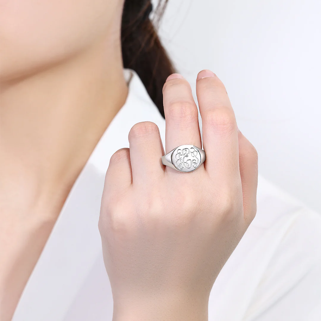 Eternity Monogram Signet Ring