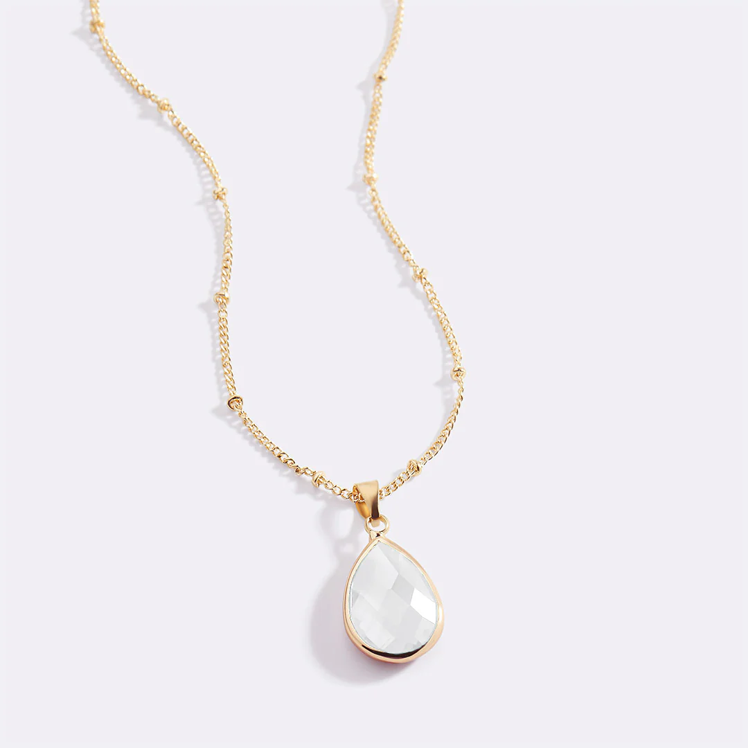 Birthstone Drop Pendant Necklace