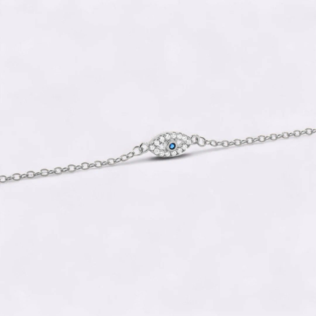 Dainty Evil Eye Charm Bracelet