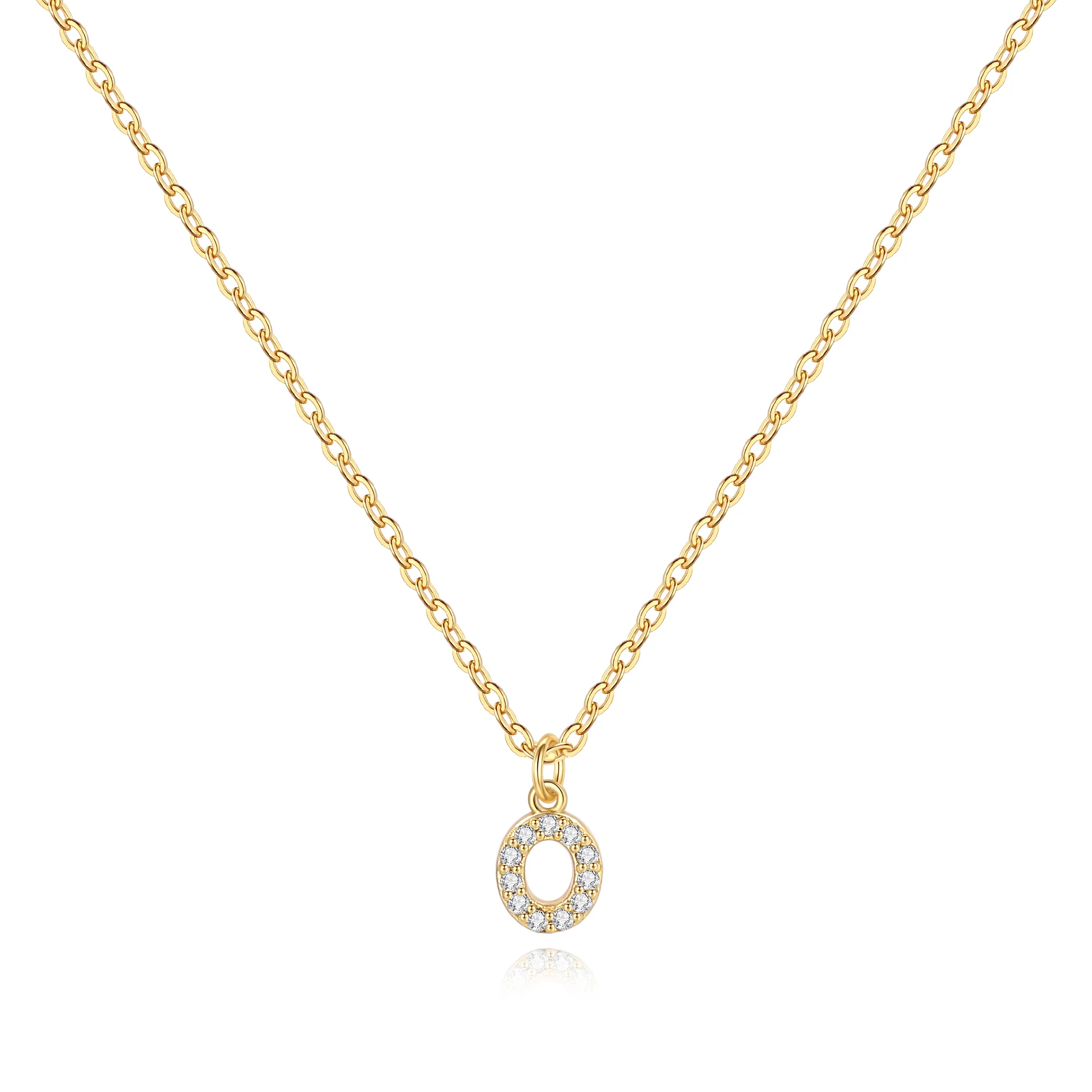 Pavé Uppercase Initial Necklace