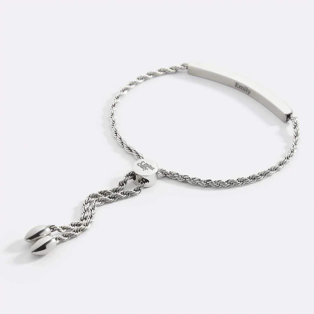 Personalized Bar Chain Bracelet