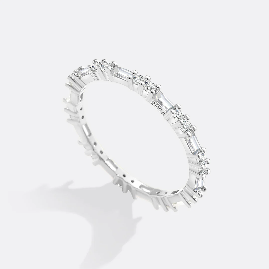 White Sapphire Stacking Ring