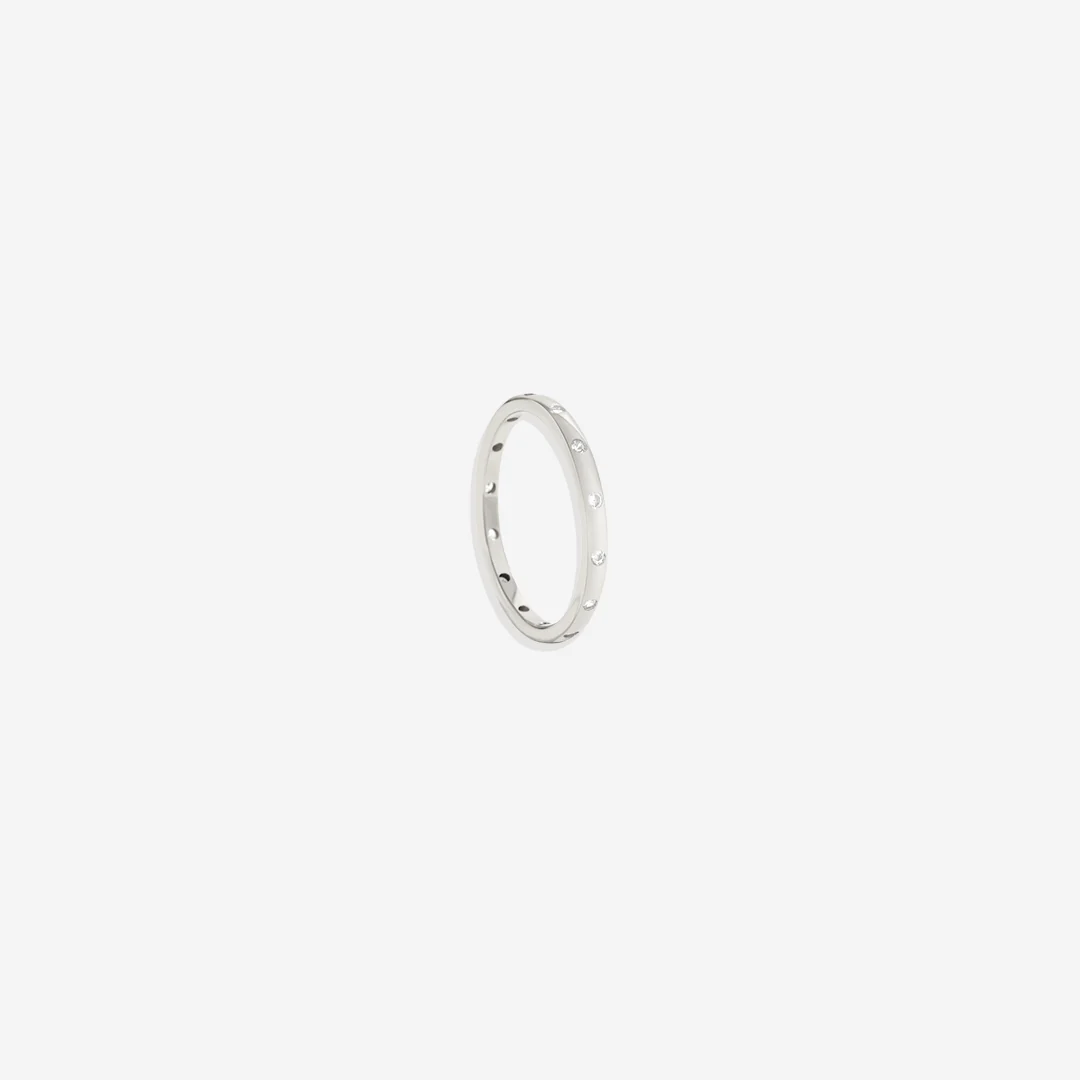 Bezel-Set Tiny Stacking Ring