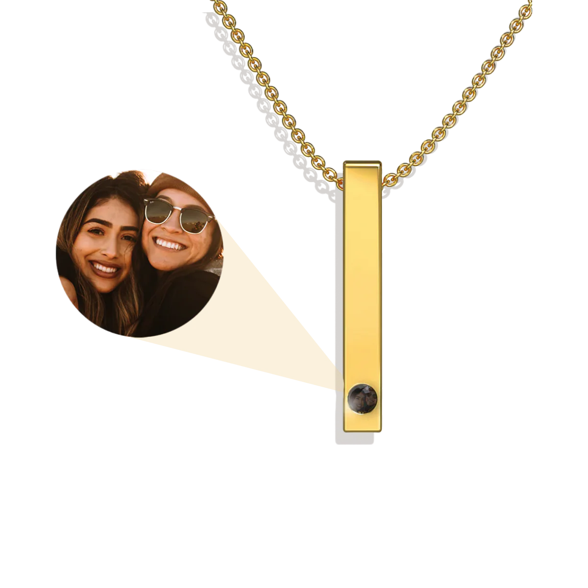 Pillar Bar Photo Necklace