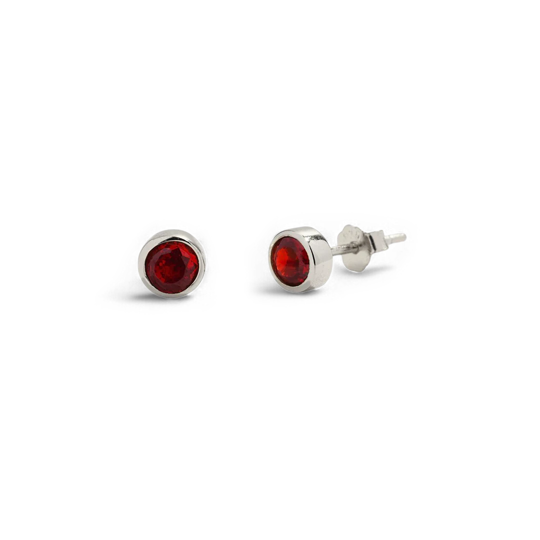 Birthstone Bezel Studs