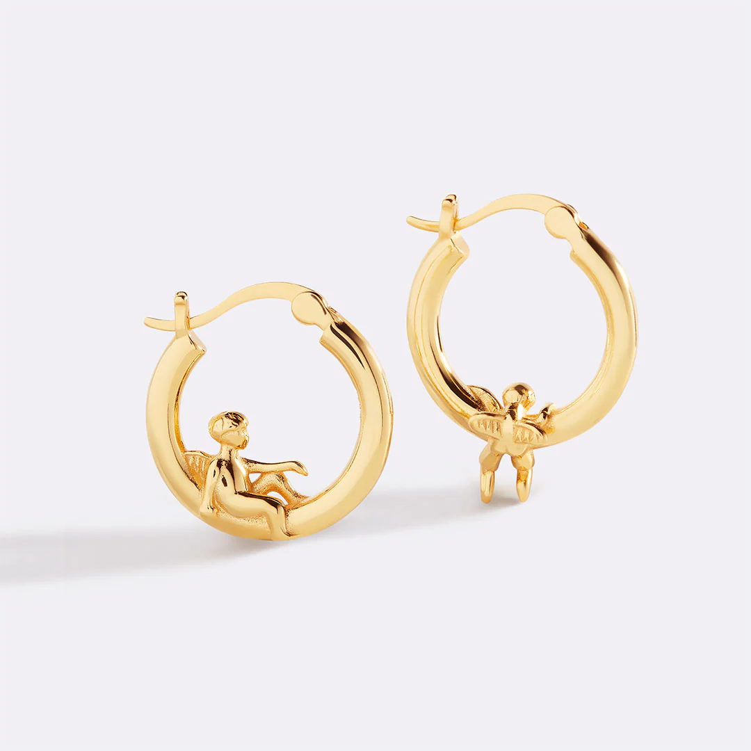 Cherub Gold Hoops