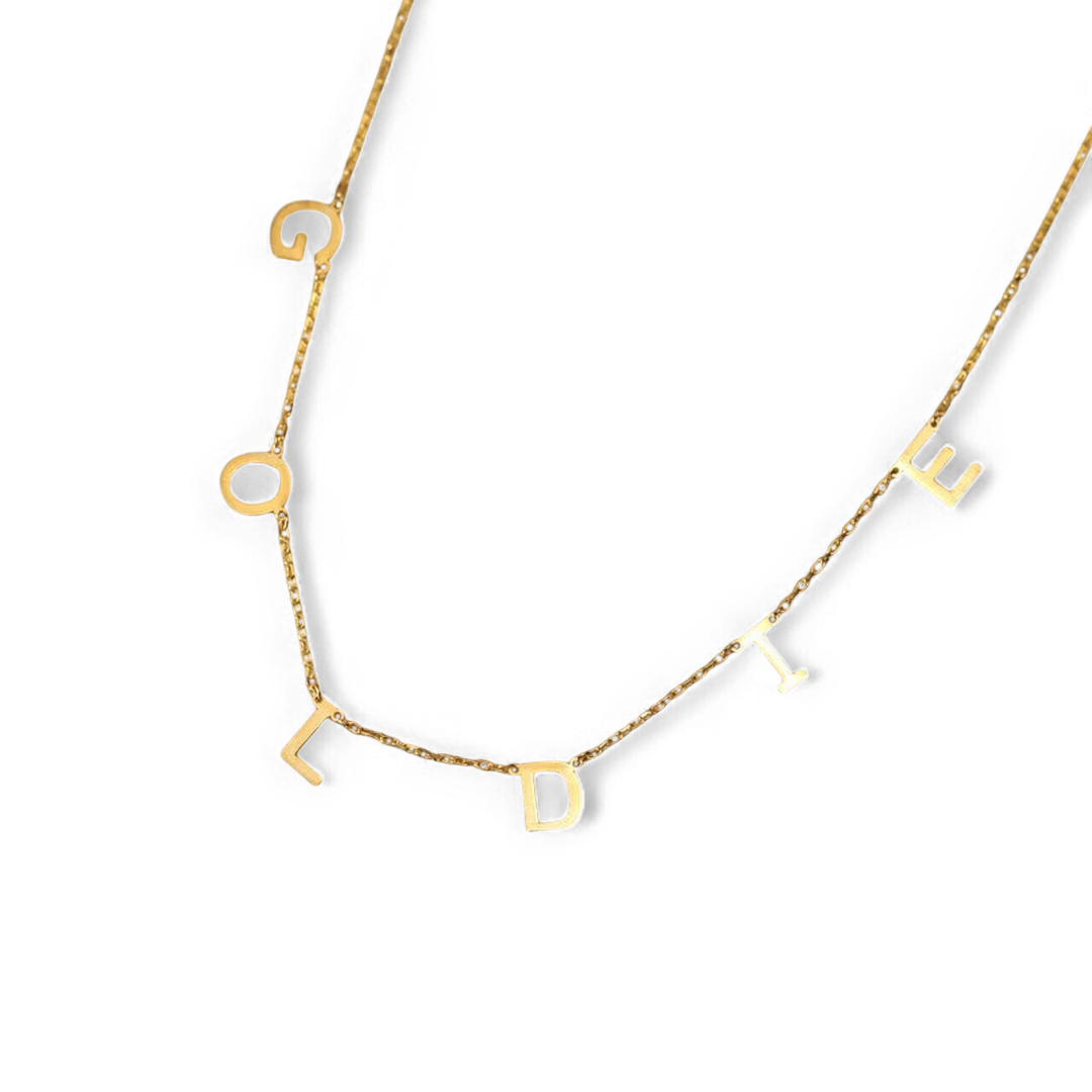 Spaced Letter Name Necklace