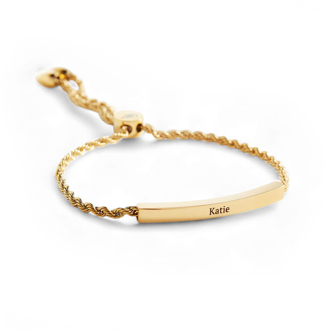 Personalized Bar Chain Bracelet