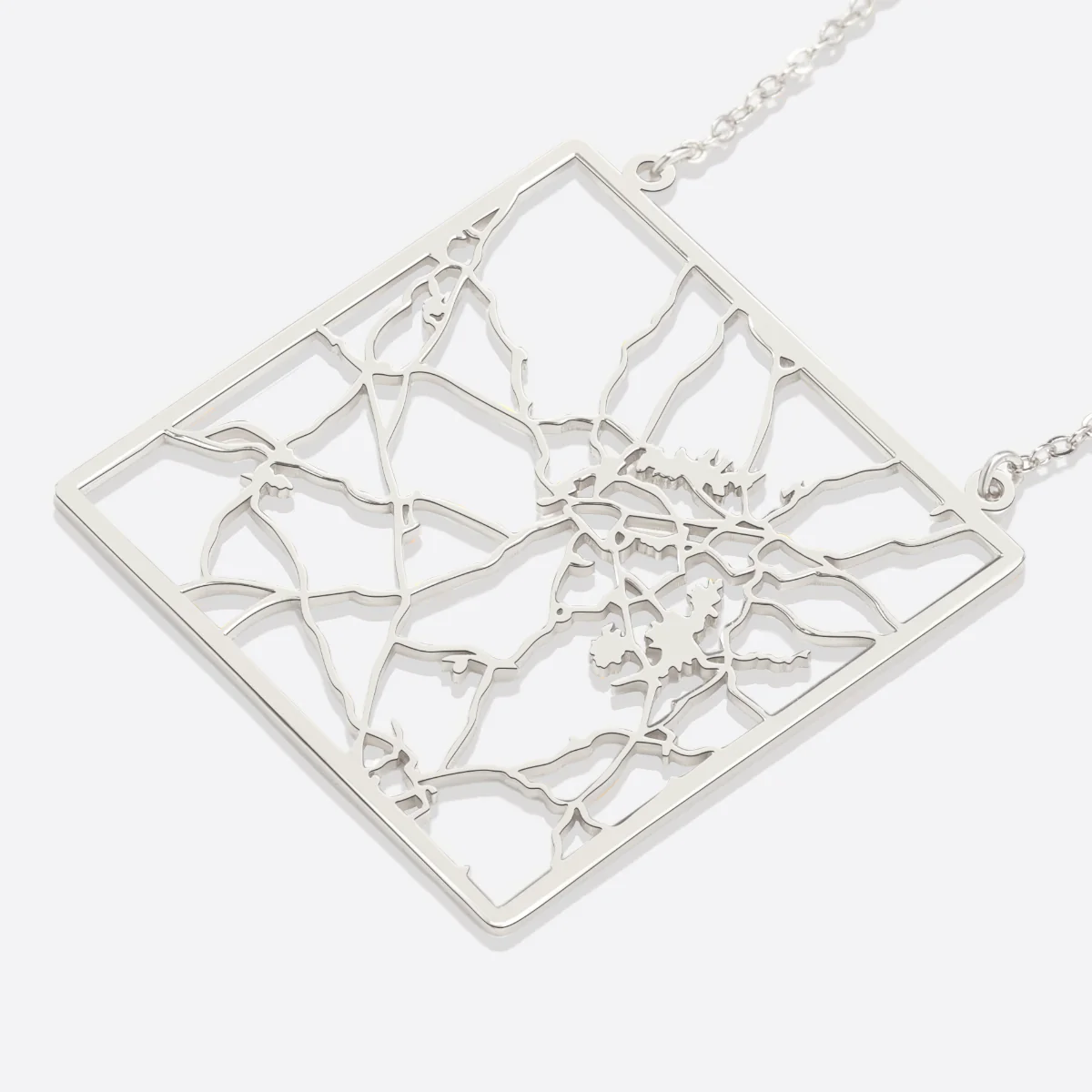 Custom Map Pendant Necklace