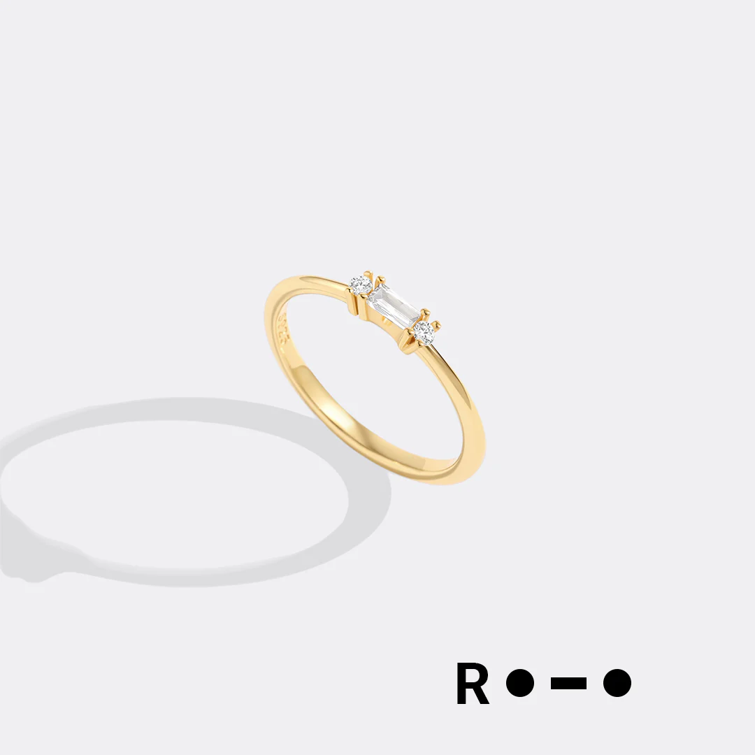 Dainty Personalized Morse Code Ring