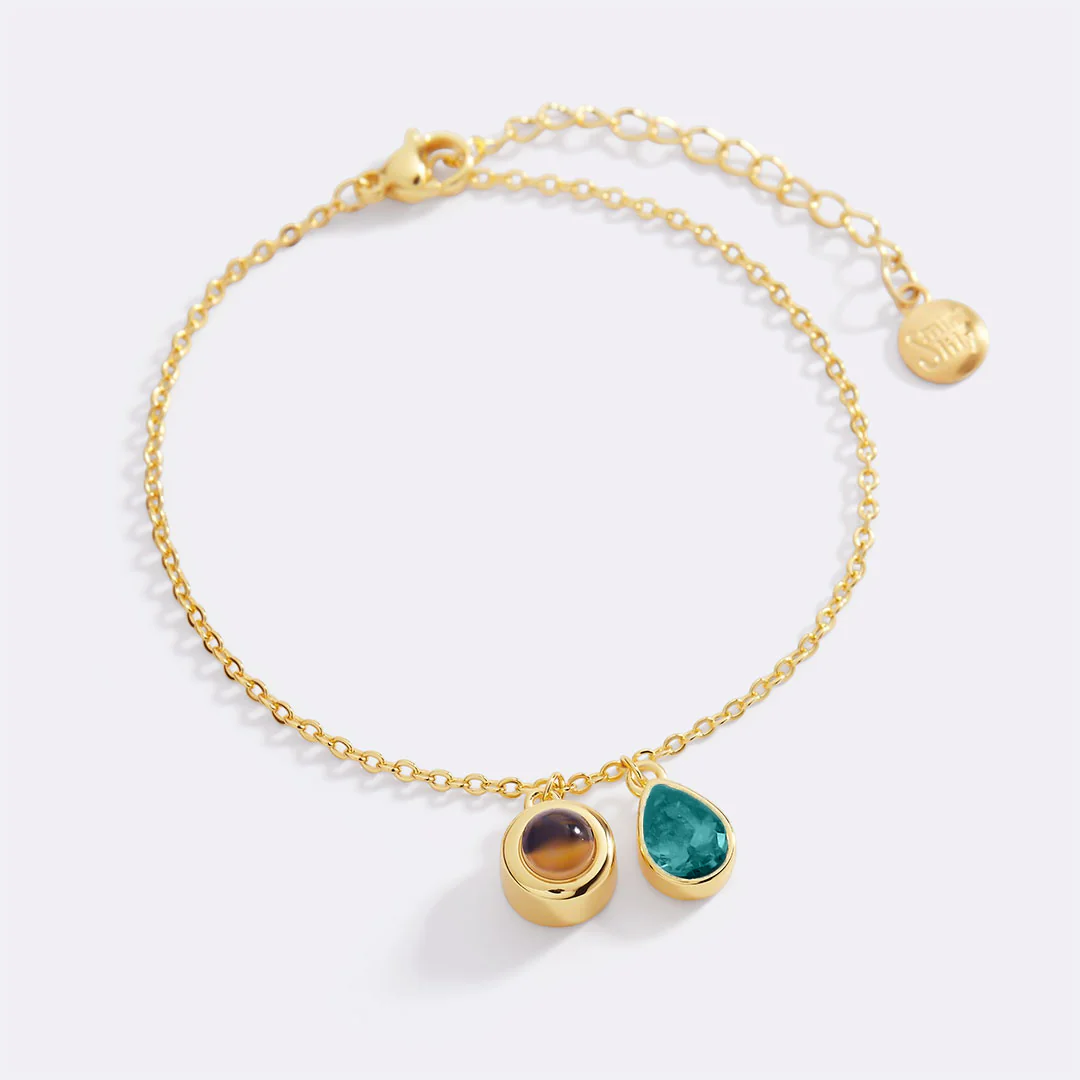 Birthstone Photo Bracelet