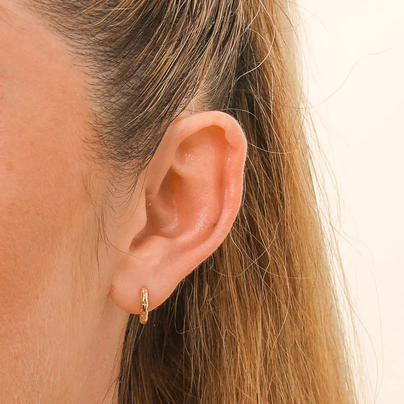 Falling Stars Huggie Hoop Earrings