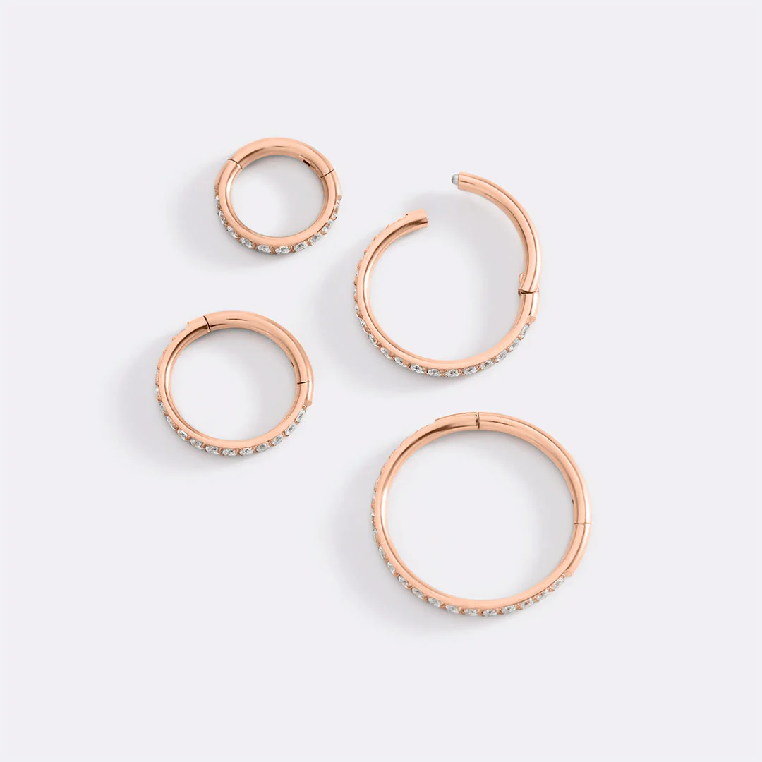 Eternity Crystal Cartilage Hoop Earrings | 16g