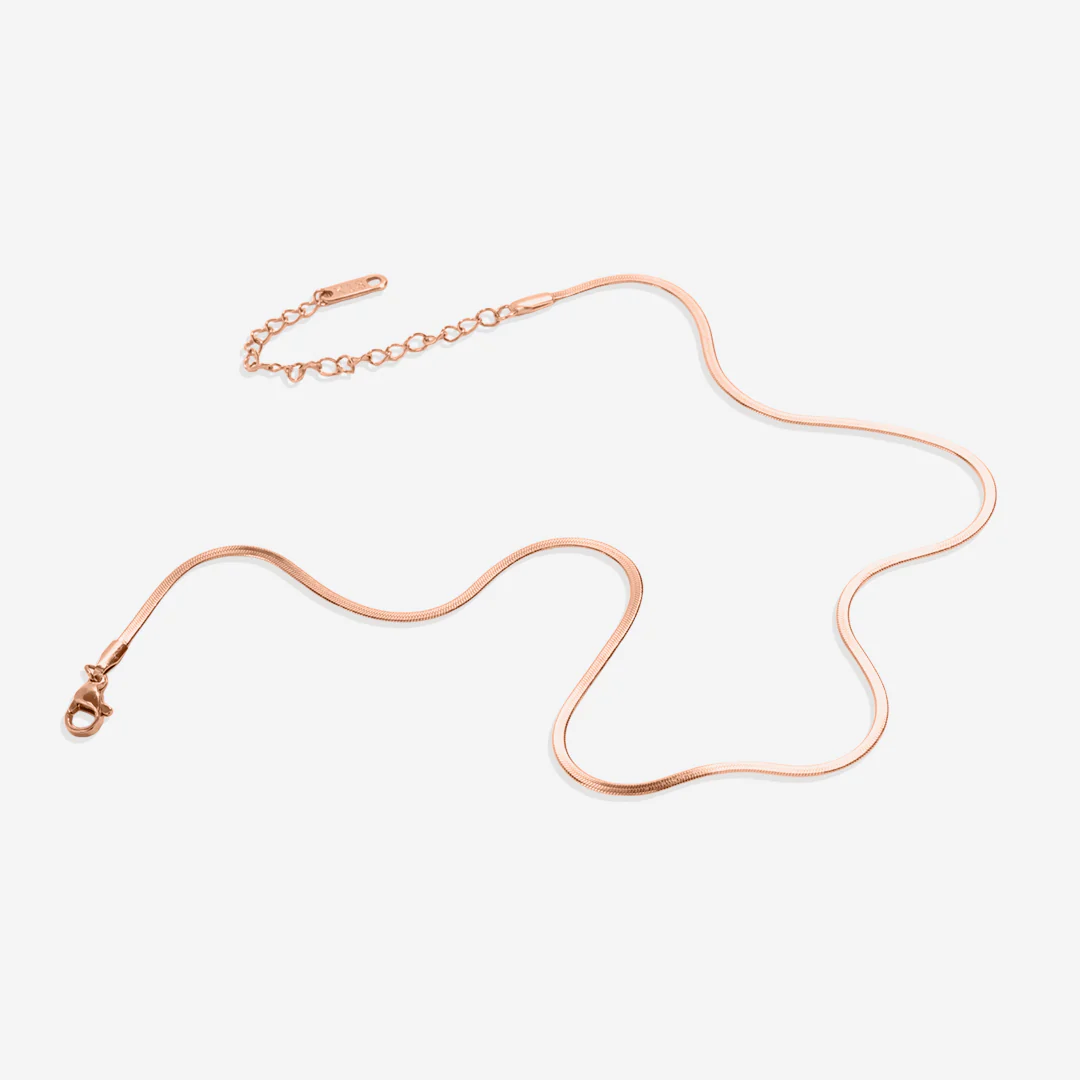 Dainty Herringbone Chain Necklace