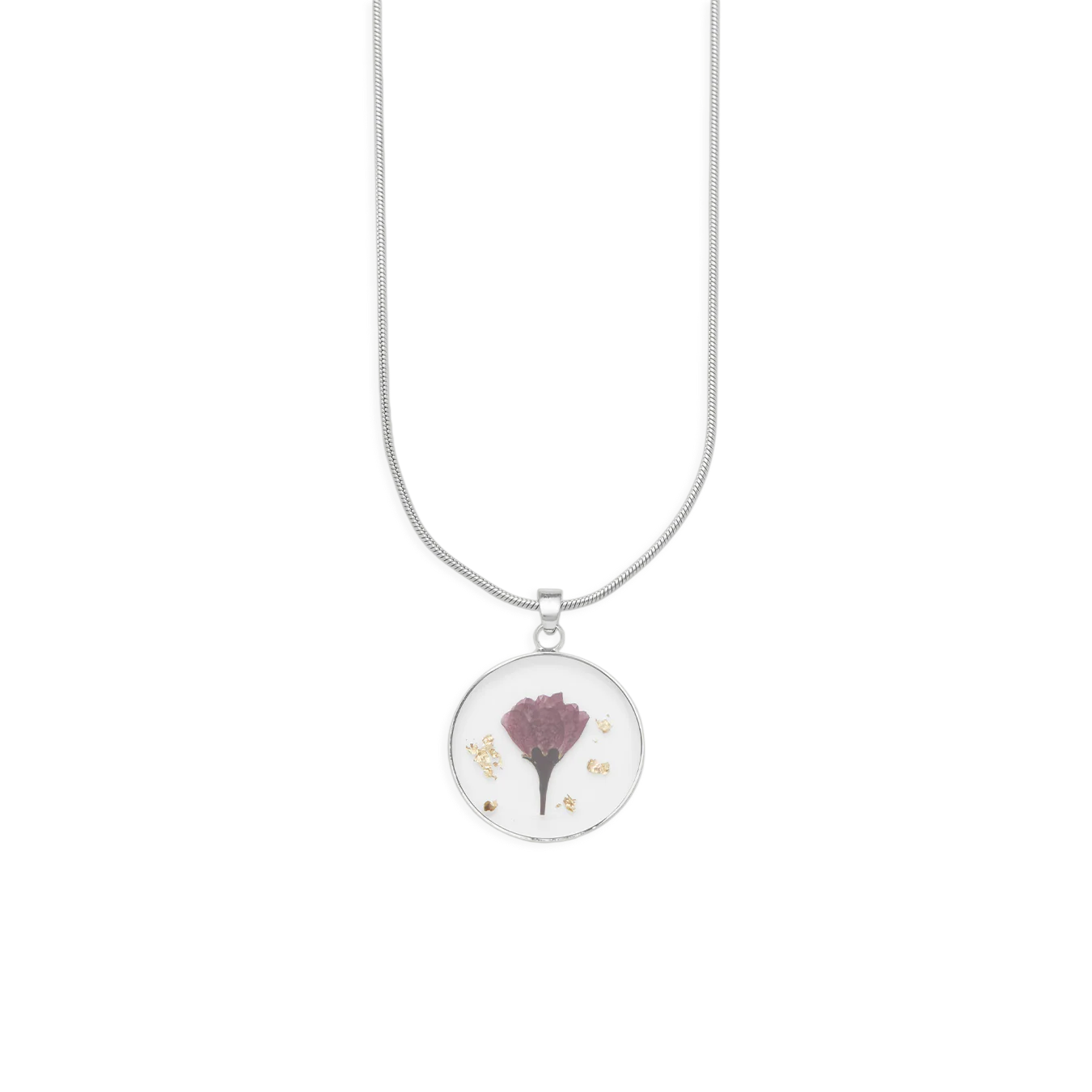 Pressed Birth Flower Necklace