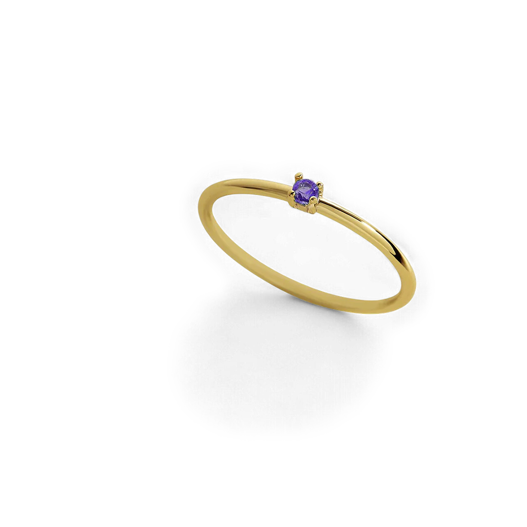 Super Dainty Birthstone Stacking Ring