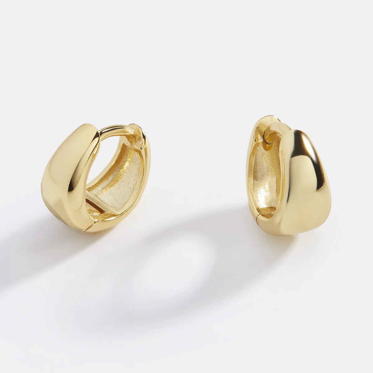 Teardrop Huggie Hoop Earrings