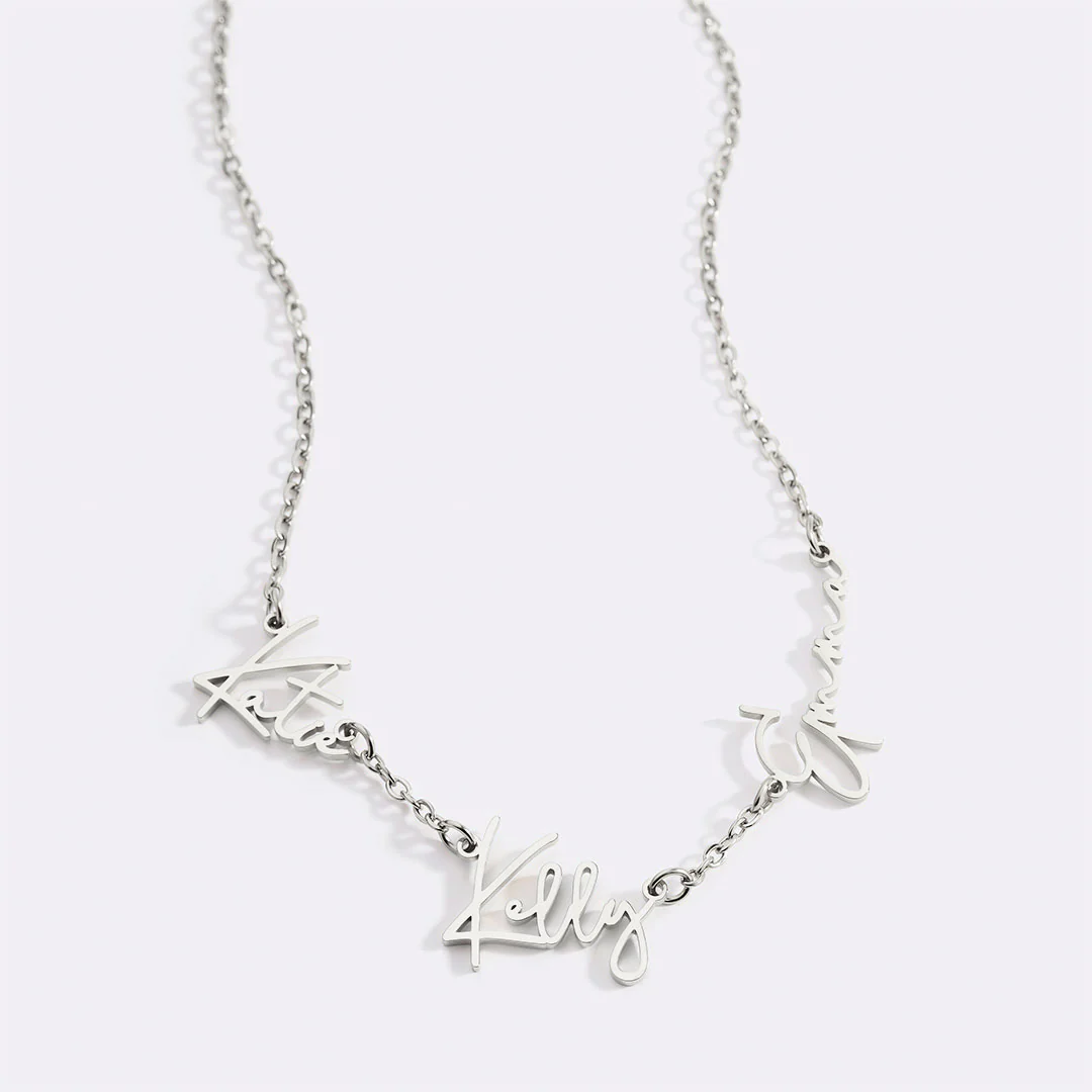 Monroe Triple Name Necklace