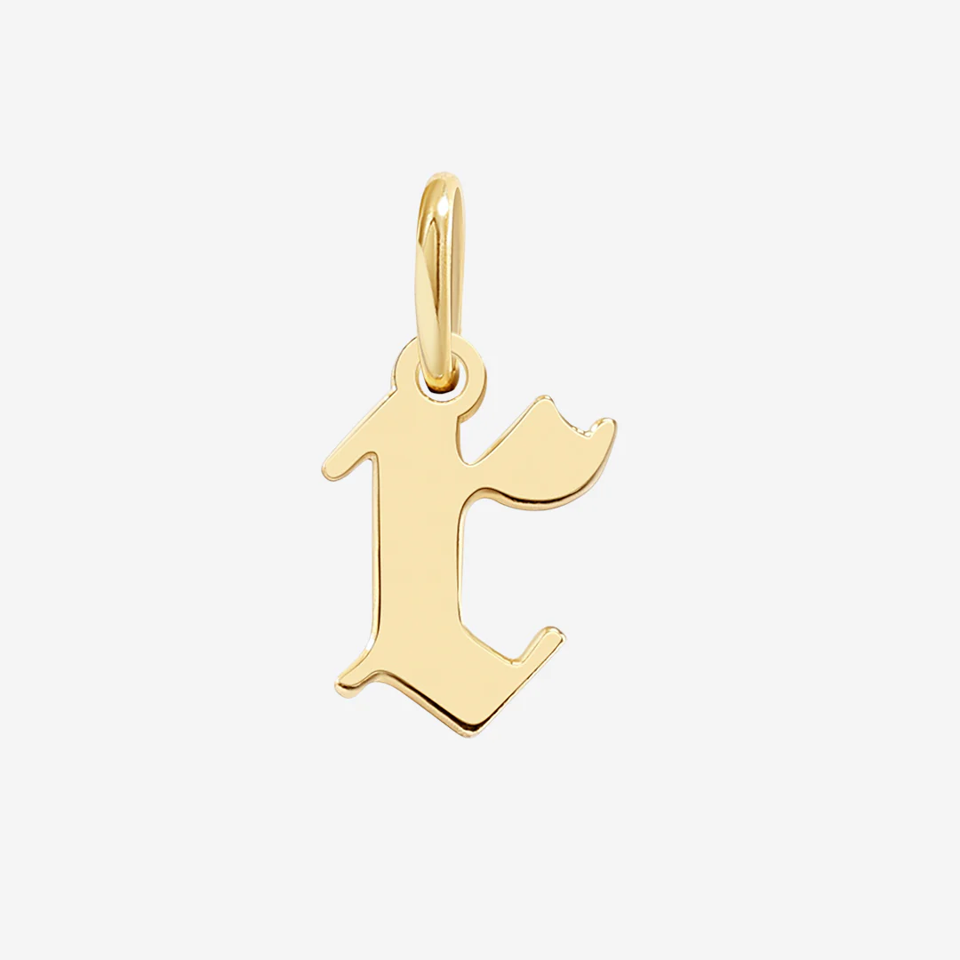 Old English Letter Charm