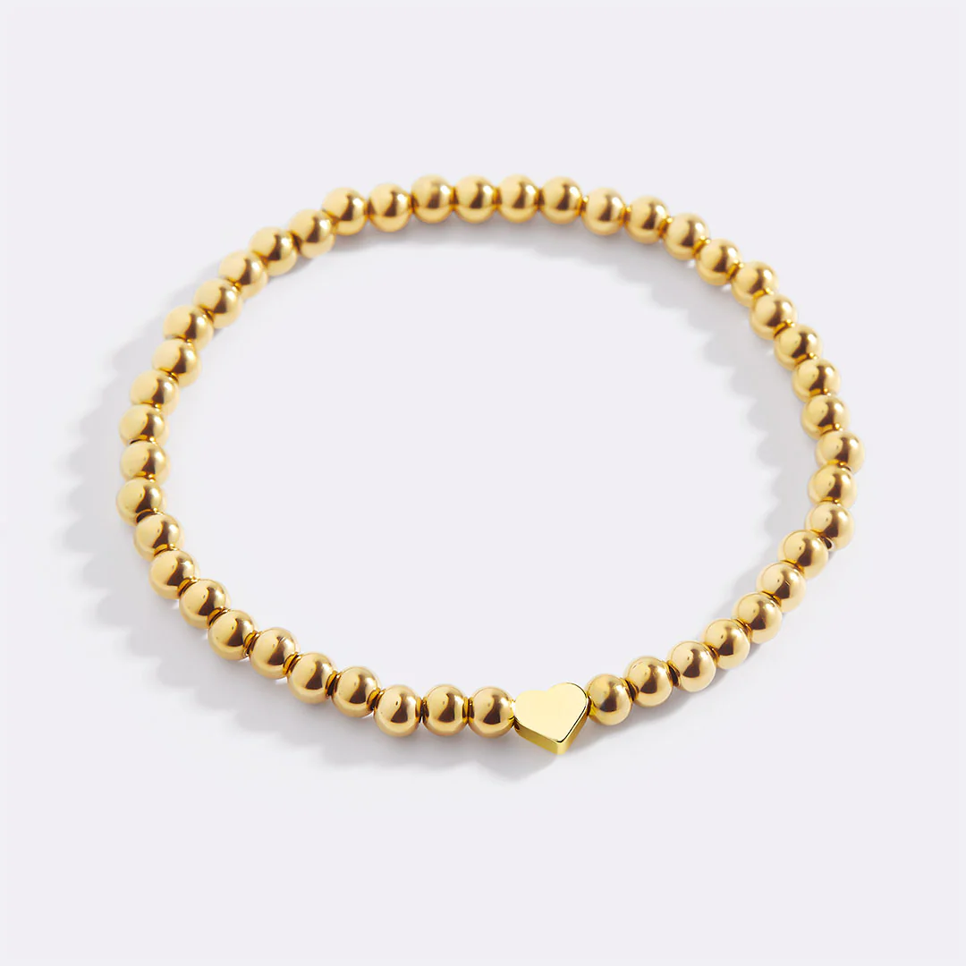 Heart Beaded Stacking Bracelet