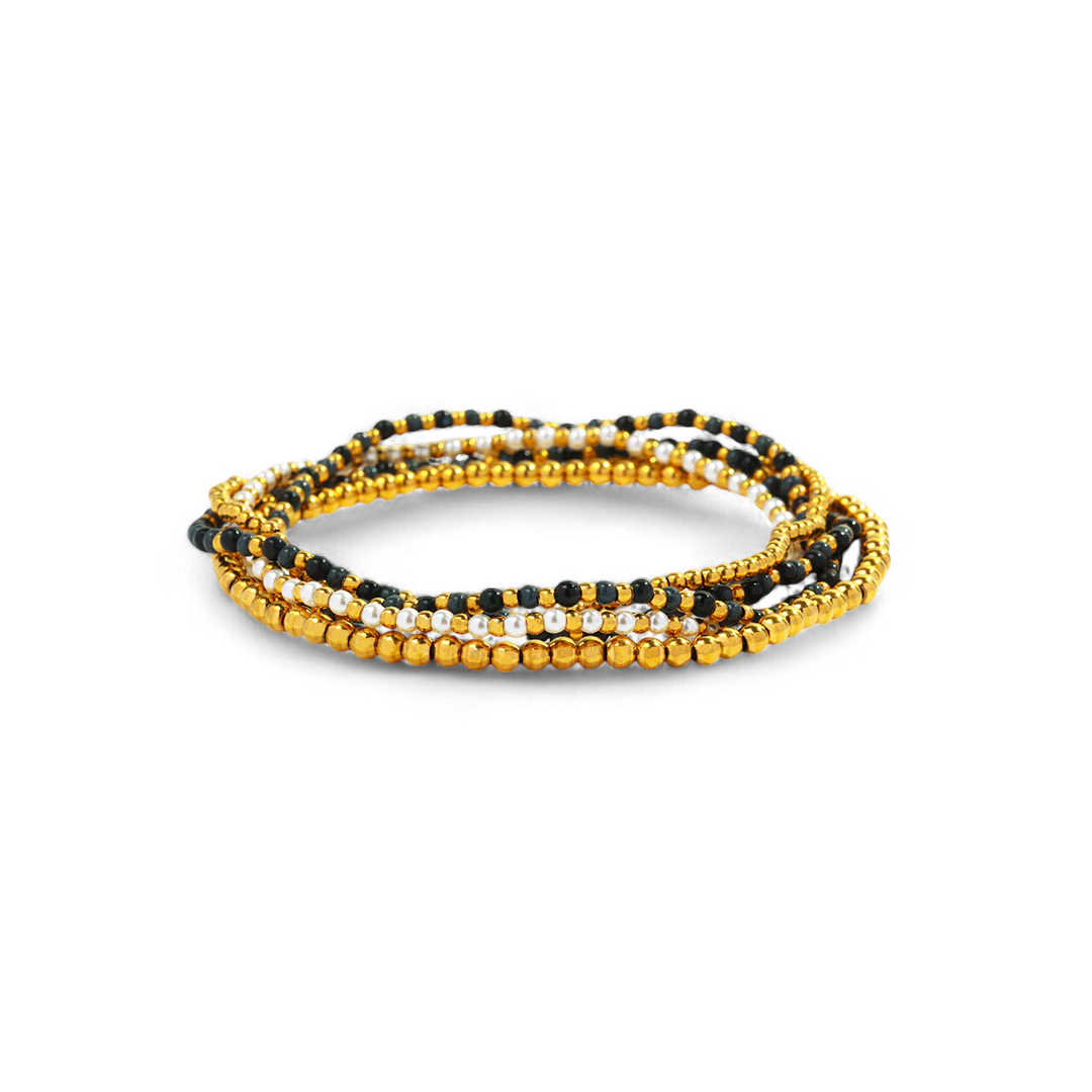Weather the Storm Beaded Bracelet Stacking Set
