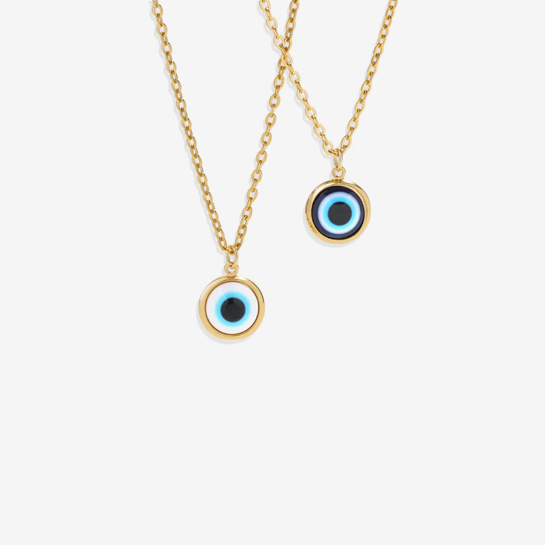 Dainty Boho Evil Eye Charm Necklace