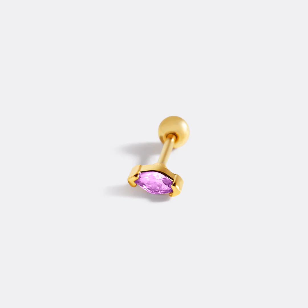 Marquis Gemstone Sleeper Stud Earrings