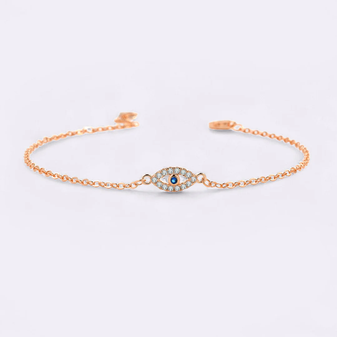 Dainty Evil Eye Charm Bracelet