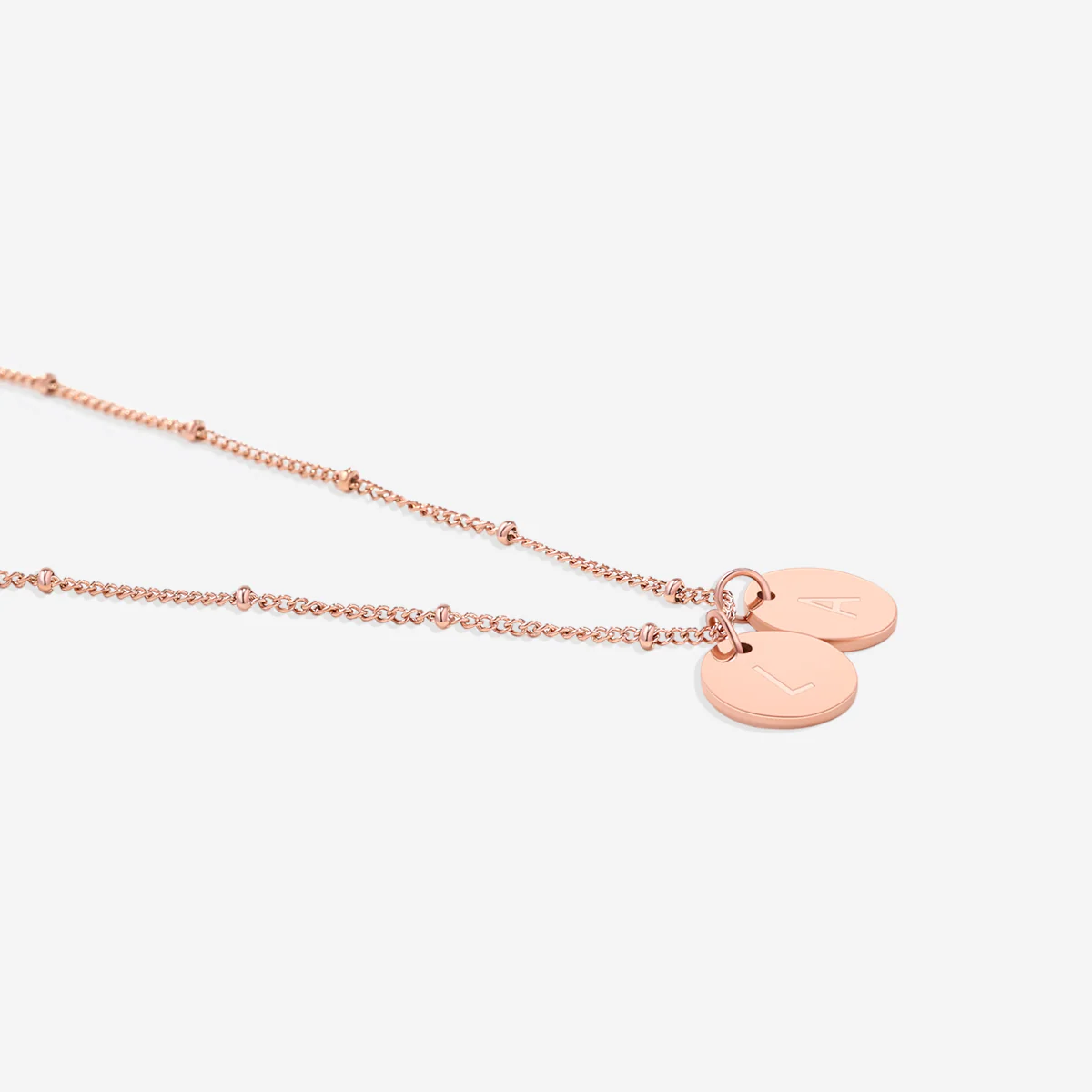 Dainty Disc Initial Necklace
