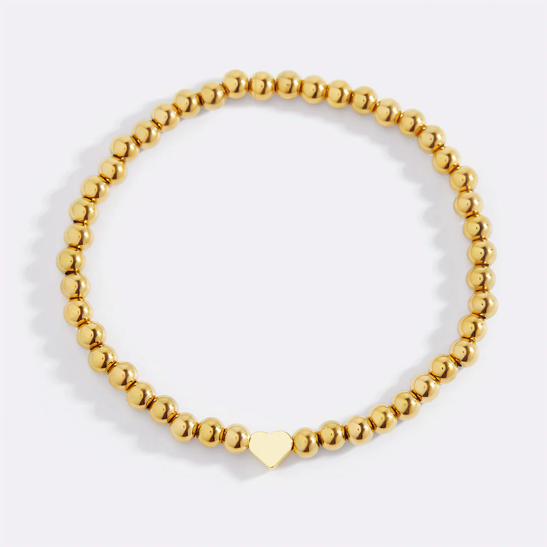 Heart Beaded Stacking Bracelet