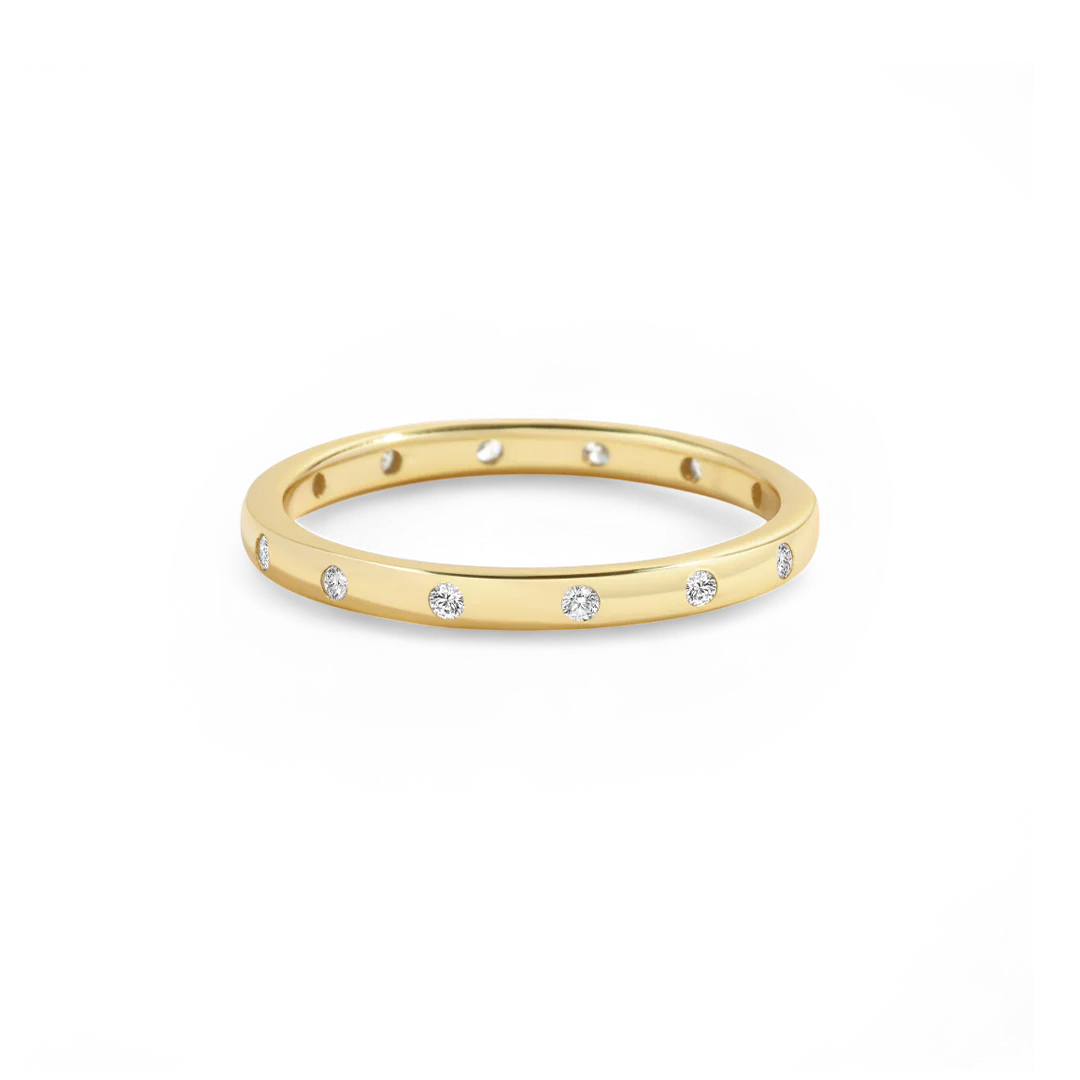 Bezel-Set Tiny Stacking Ring
