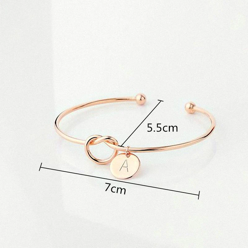 Personalized Tie the Knot Bracelet • Bridesmaid Gift Bracelet