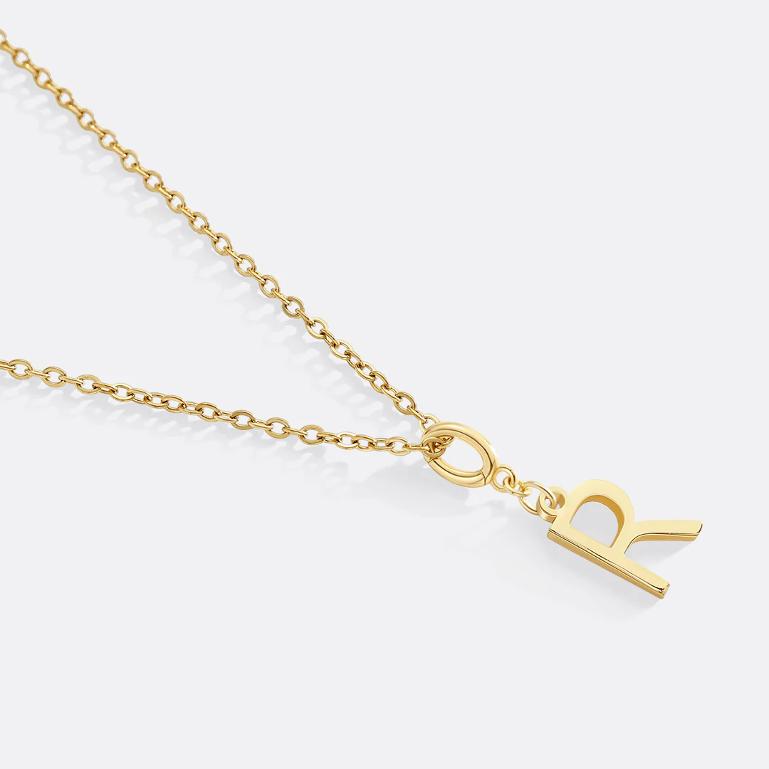 Minimalist Initial Charm Necklace
