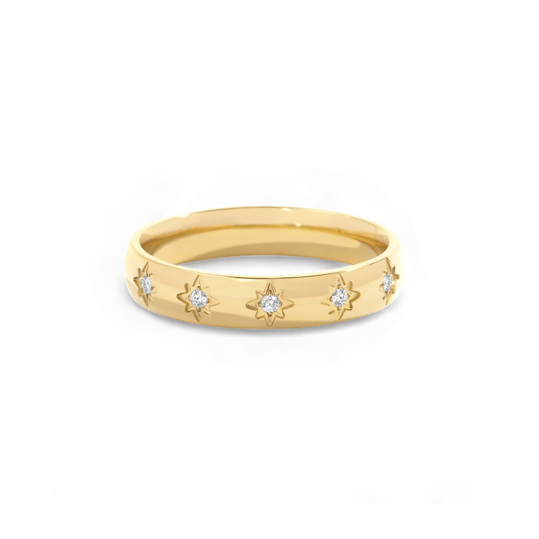 Star Set Stacking Ring