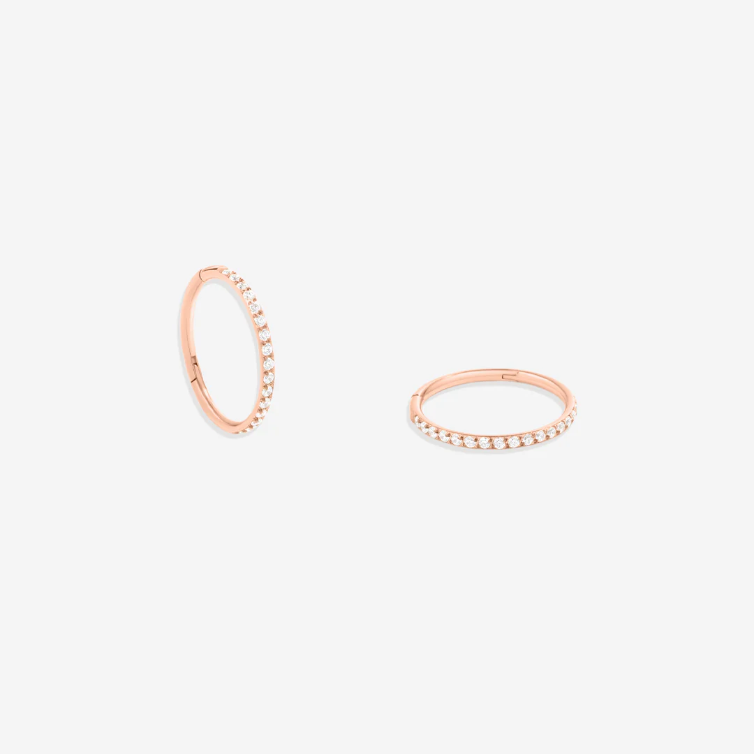 Eternity Crystal Cartilage Hoop Earrings | 16g