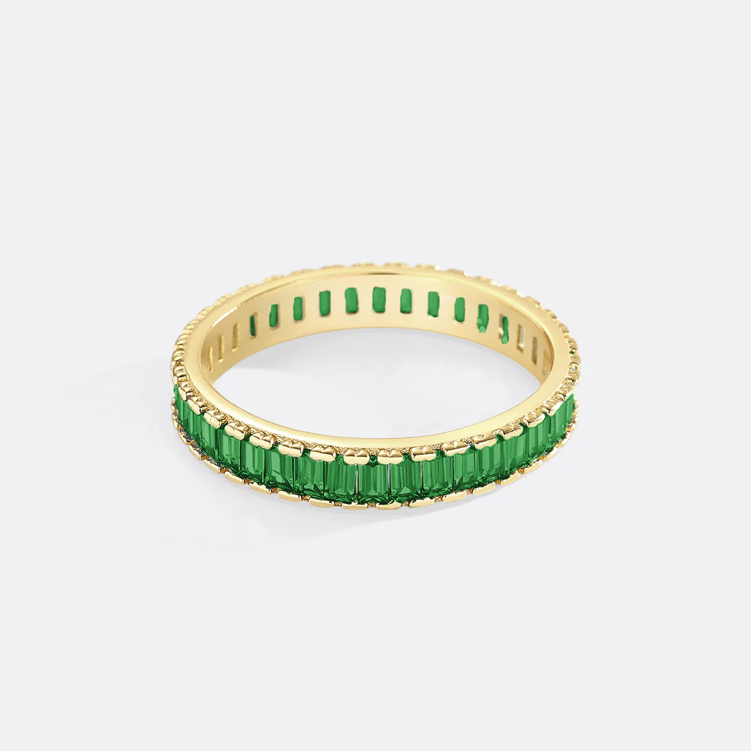 Baguette Birthstone Eternity Band