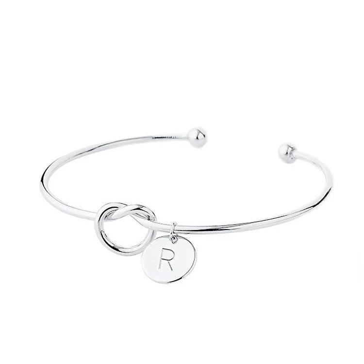 Personalized Tie the Knot Bracelet • Bridesmaid Gift Bracelet