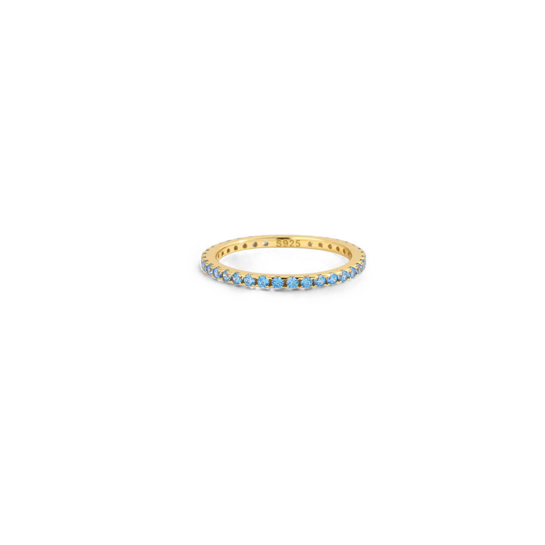 March Birthstone Eternity Stacking Ring