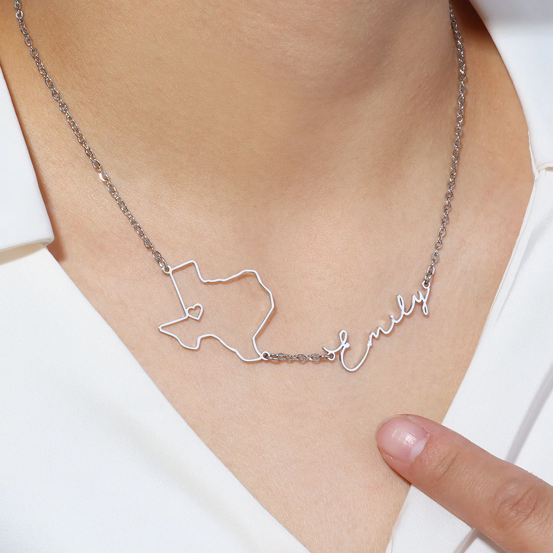 State Pride Name Necklace