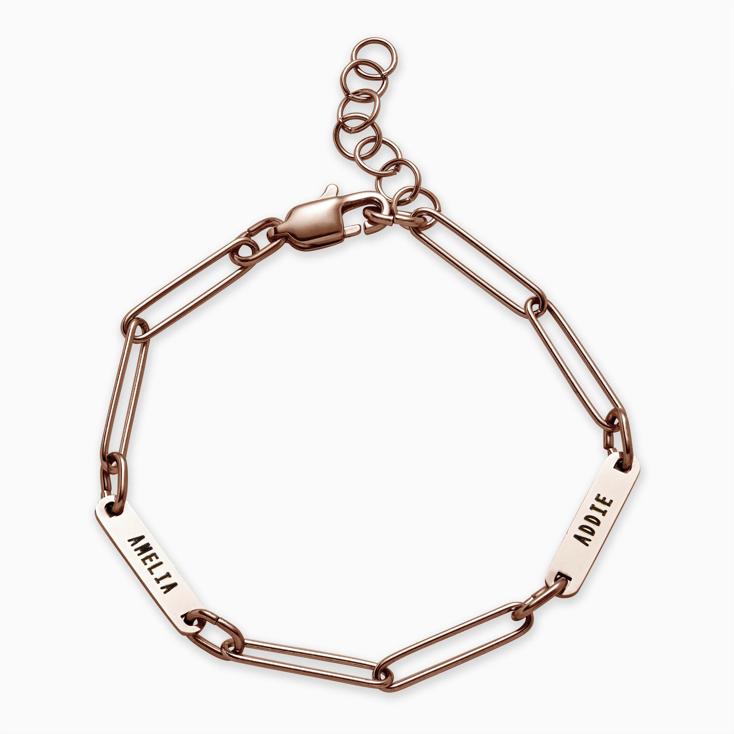 Personalized Paperclip Name Bracelet