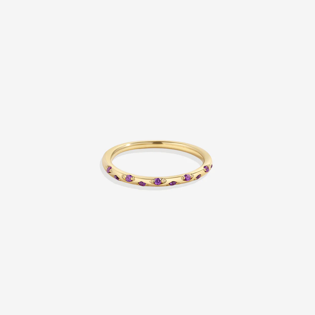 Dainty Constellation Birthstone Ring