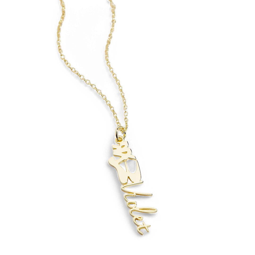 Ballet Shoes Name Necklace