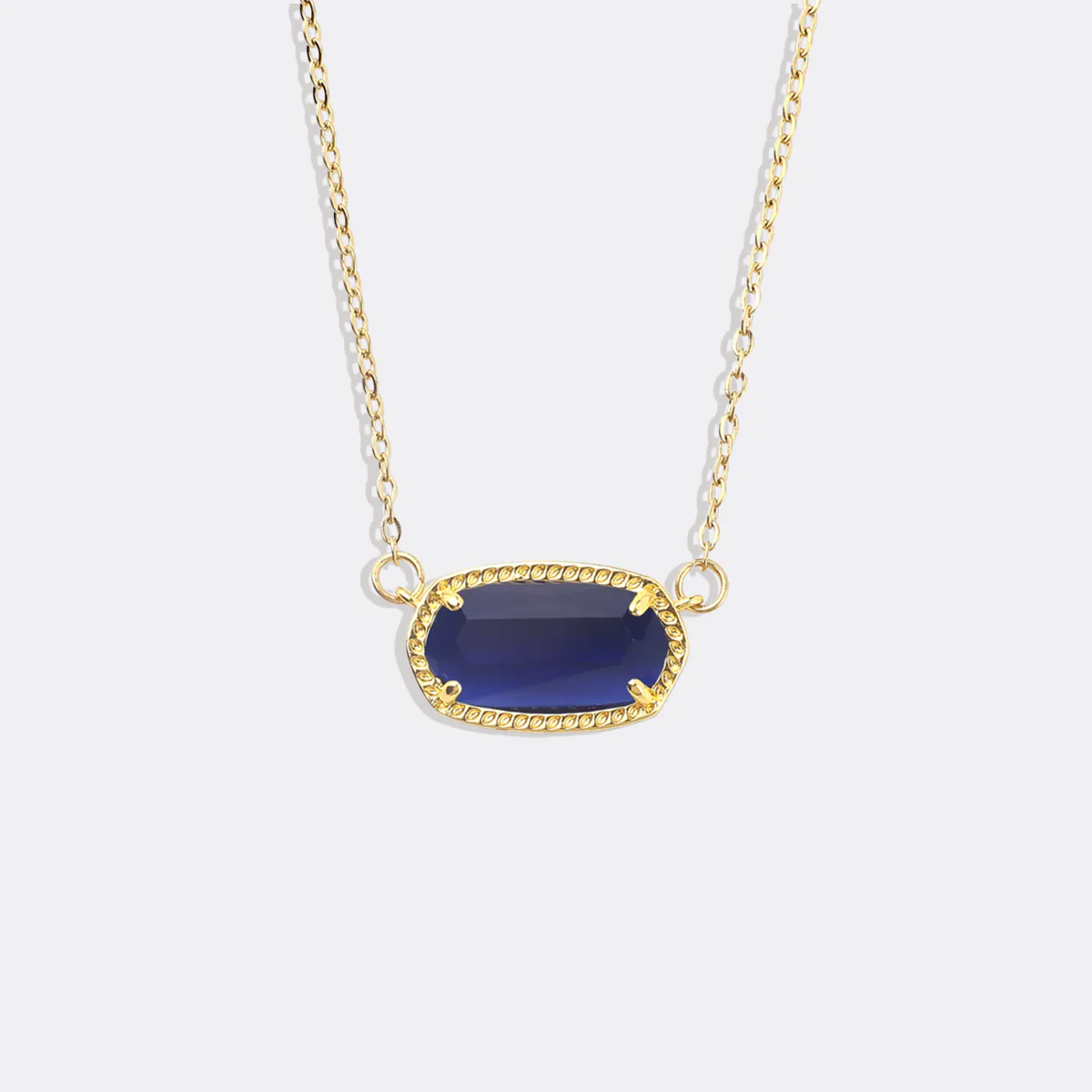 Oval Birthstone Pendant Necklace