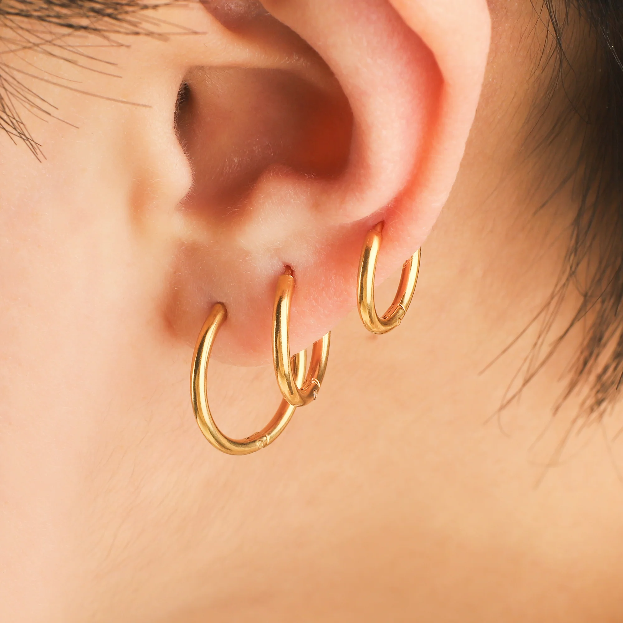 Triple Hoops Set
