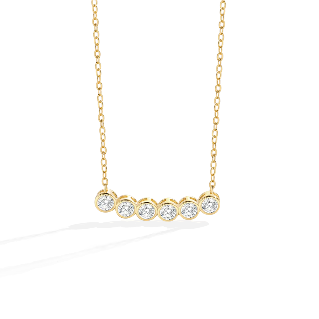 Classic Bezel-Set Diamond Necklace