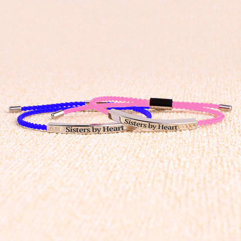Not Sisters By Blood But Sisters By Heart Inspire Bracelet