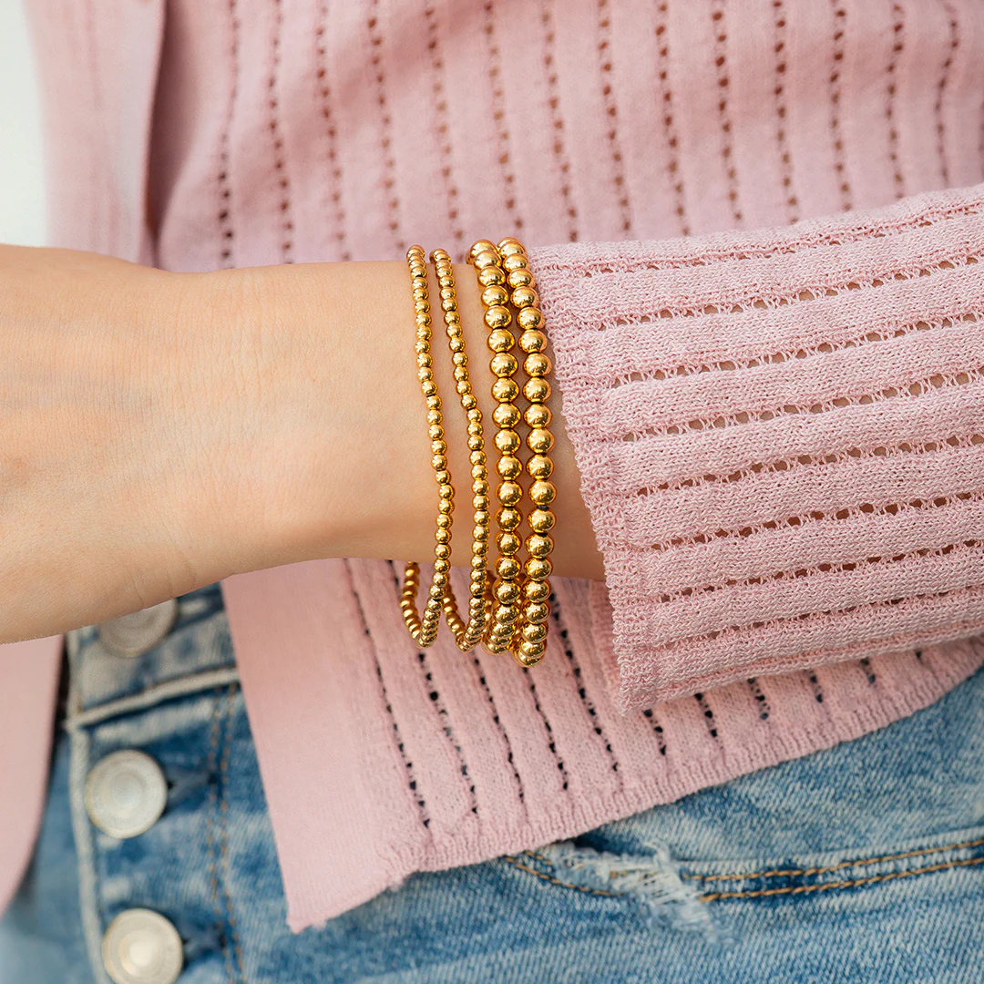 3mm & 5mm Beaded Bracelet Stacking Set