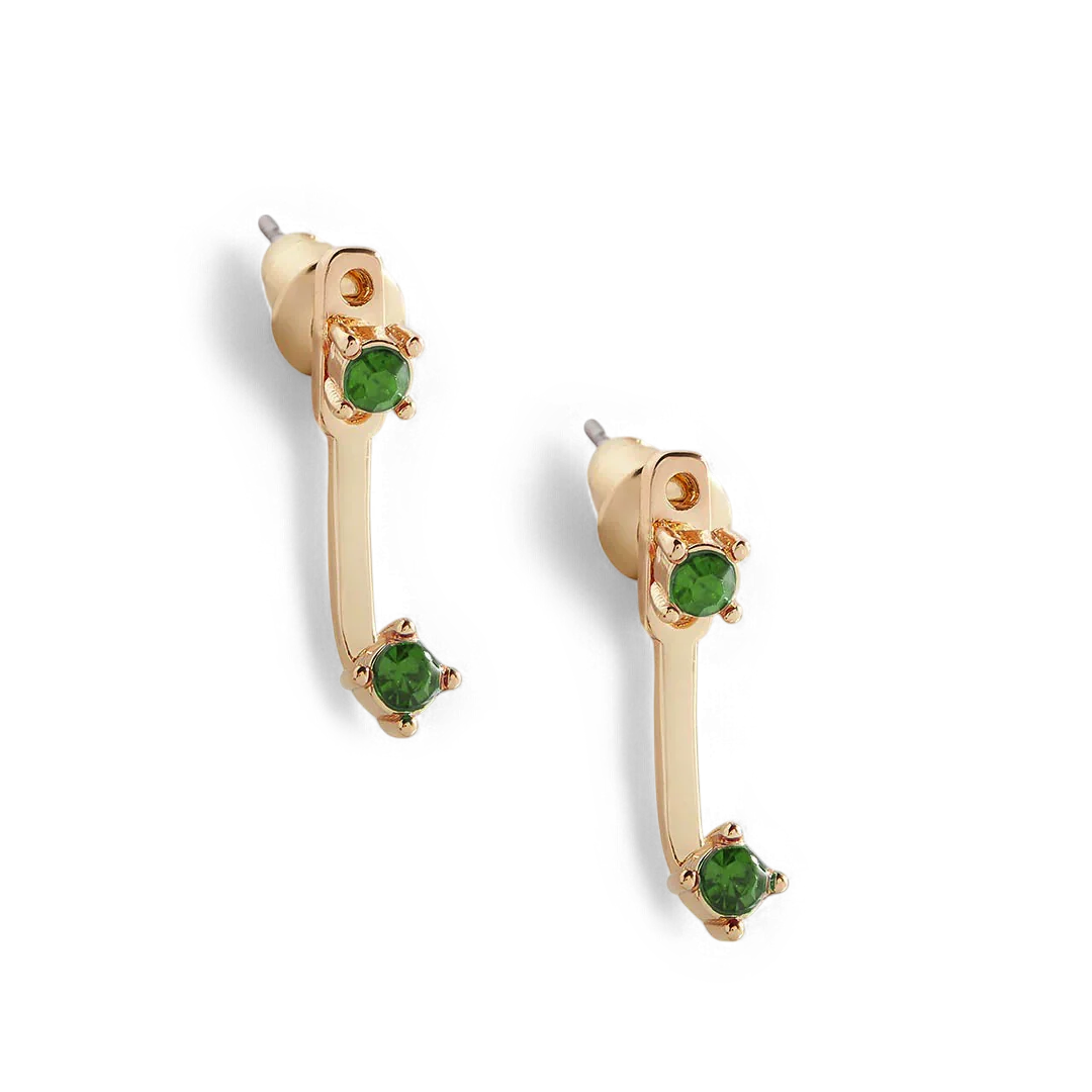 Birthstone Drop Ear Jacket Earrings