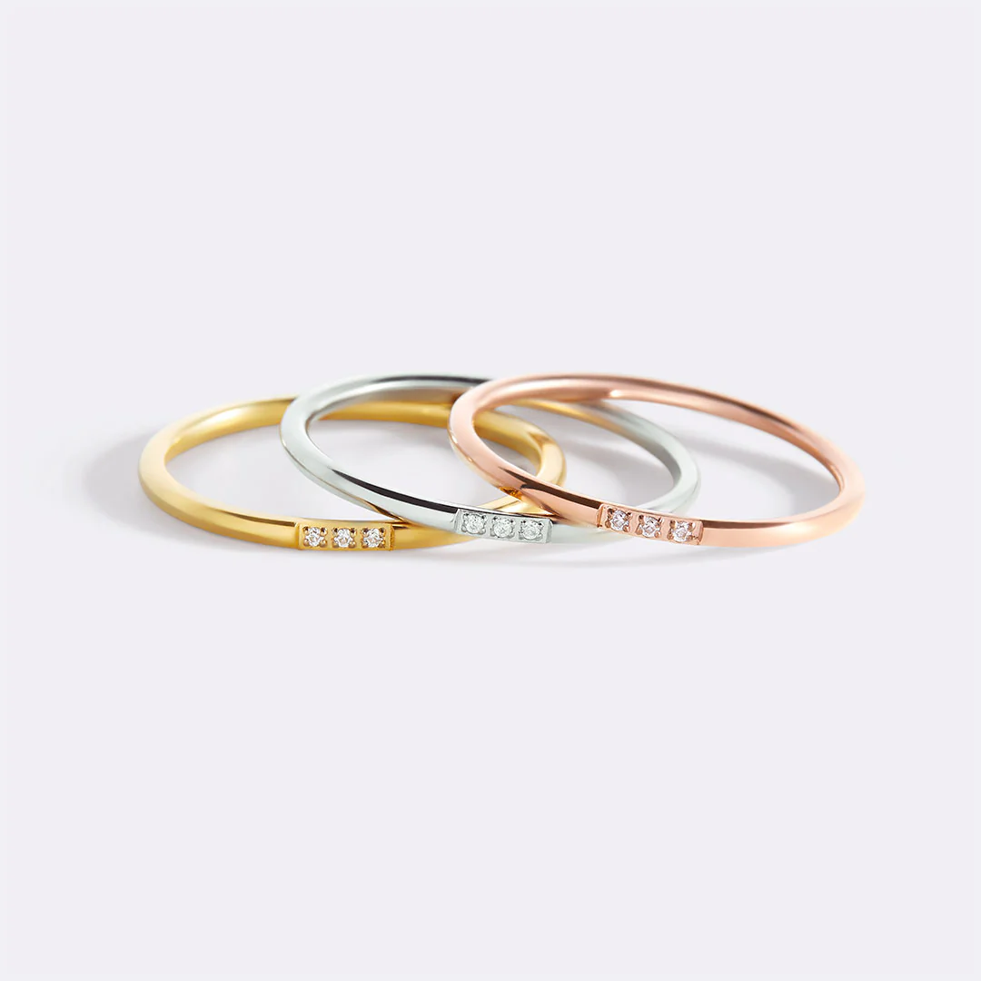Dainty Diamonds Stacking Ring