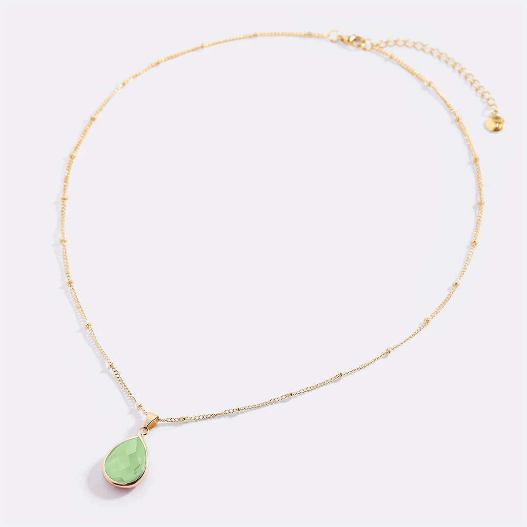 Birthstone Drop Pendant Necklace